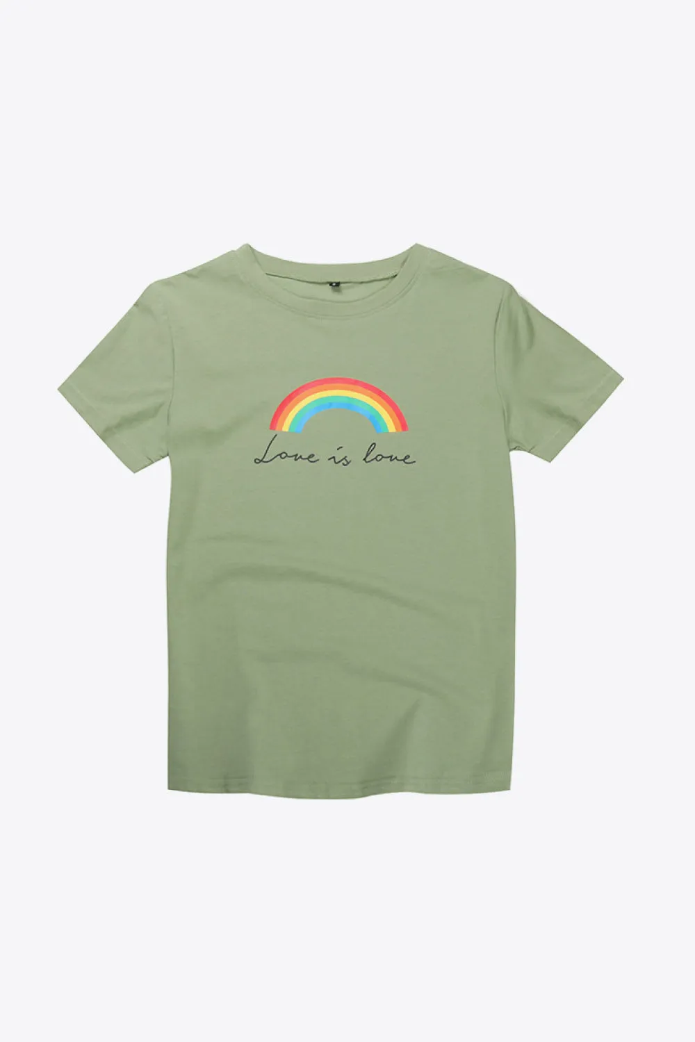 LOVE IS LOVE Rainbow Graphic Tee Shirt