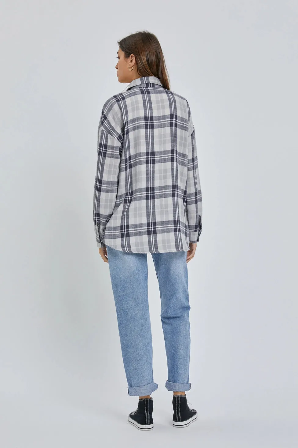 Maddie Oversized Boyfriend Flannel Shirt - Plus Size