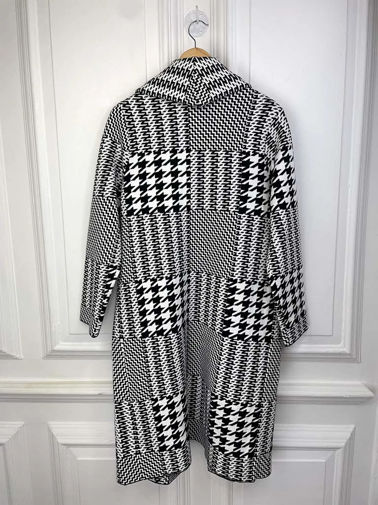 Malissa J Dogtooth Check Coatigan - Mono