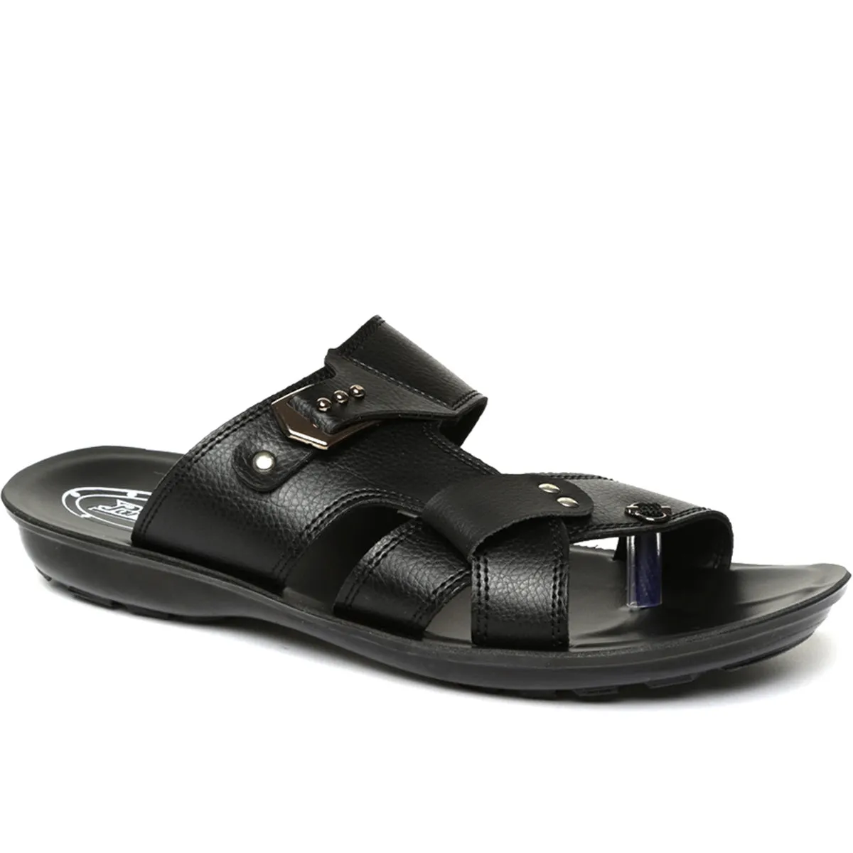 Men's Black Vertex Flip-Flops