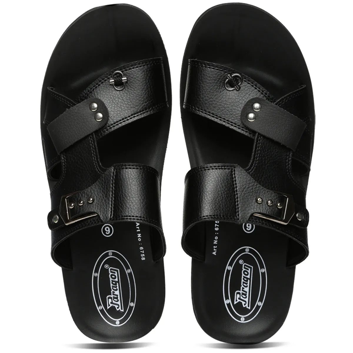 Men's Black Vertex Flip-Flops