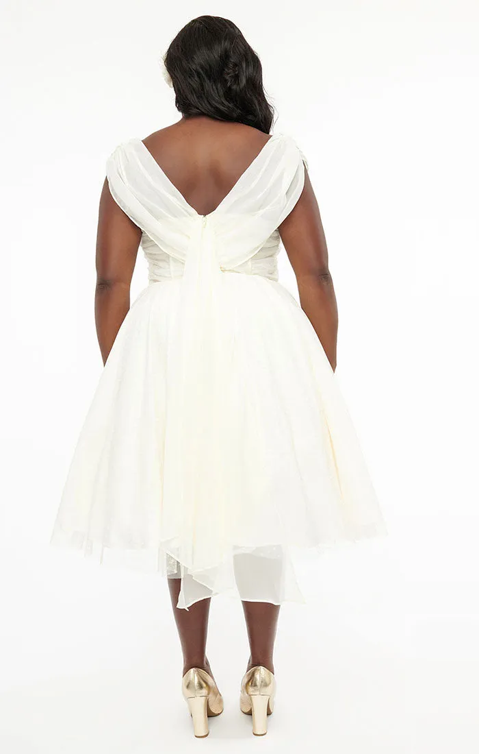 Off the shoulder Tulle Ivory Dress