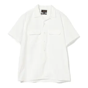 Open Collar Short Sleeve Peruvian Pima - White