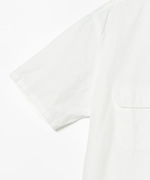 Open Collar Short Sleeve Peruvian Pima - White