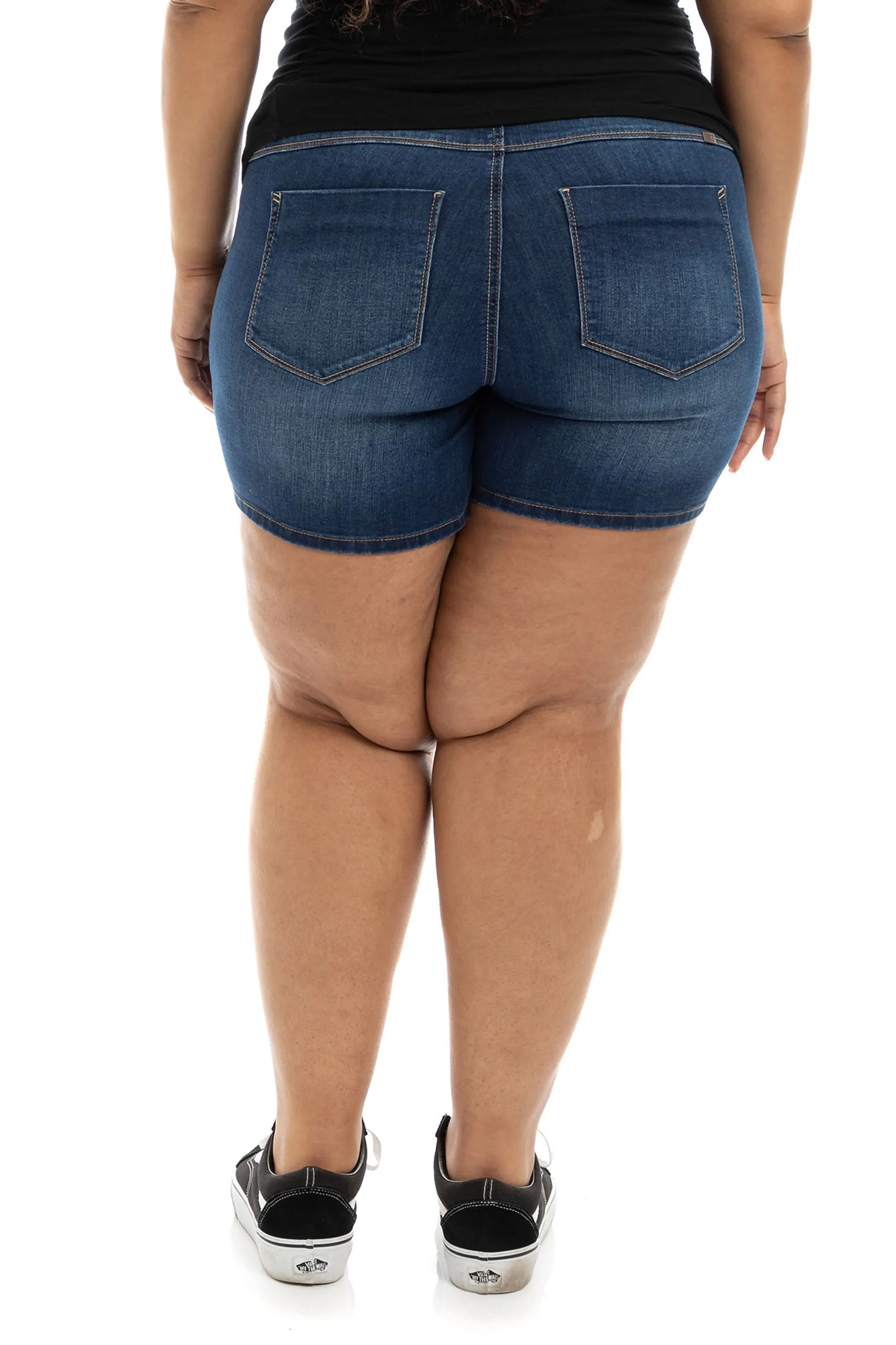 Overbump Plus Size Denim Short