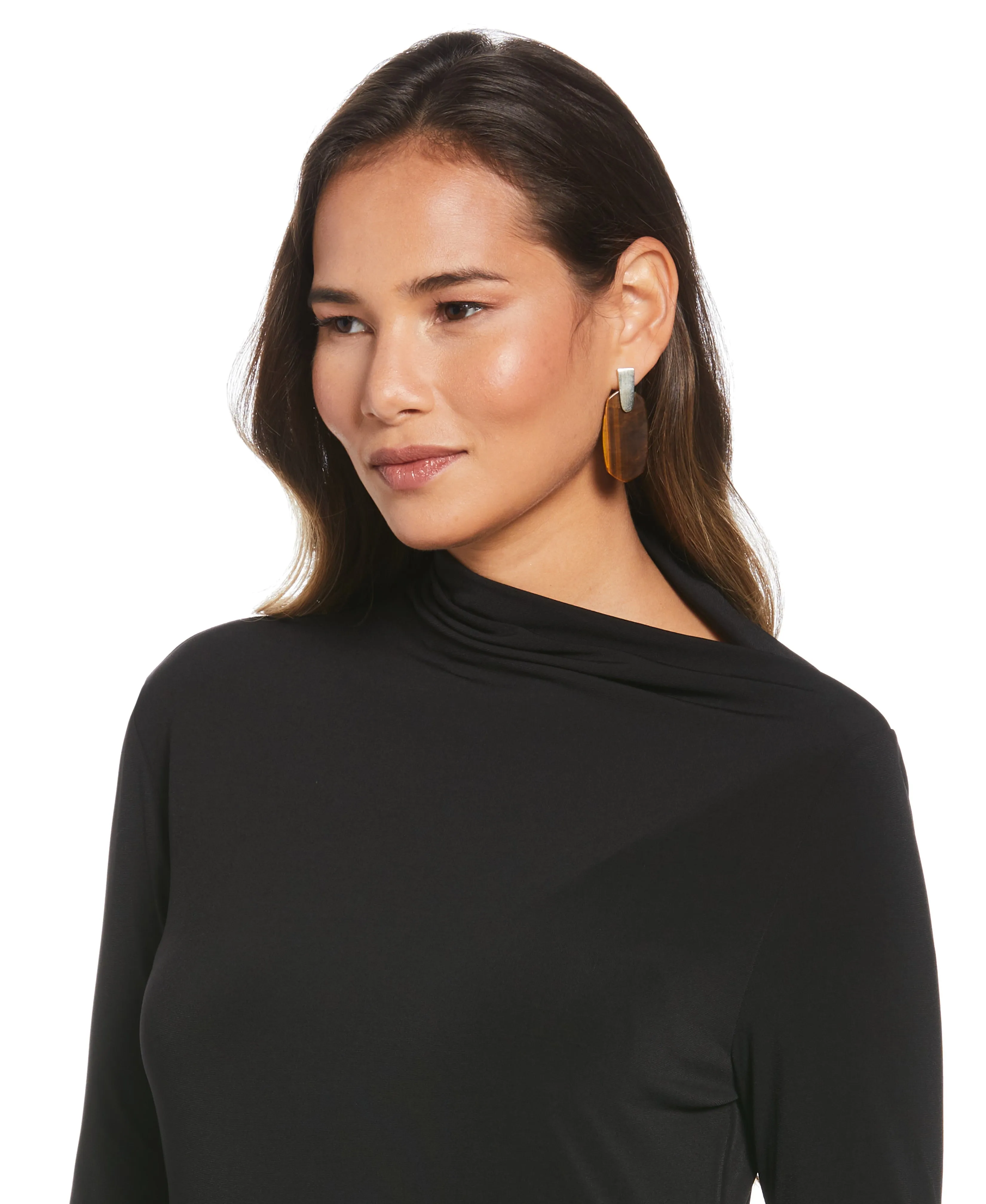 Plus Size Draped Knit Top