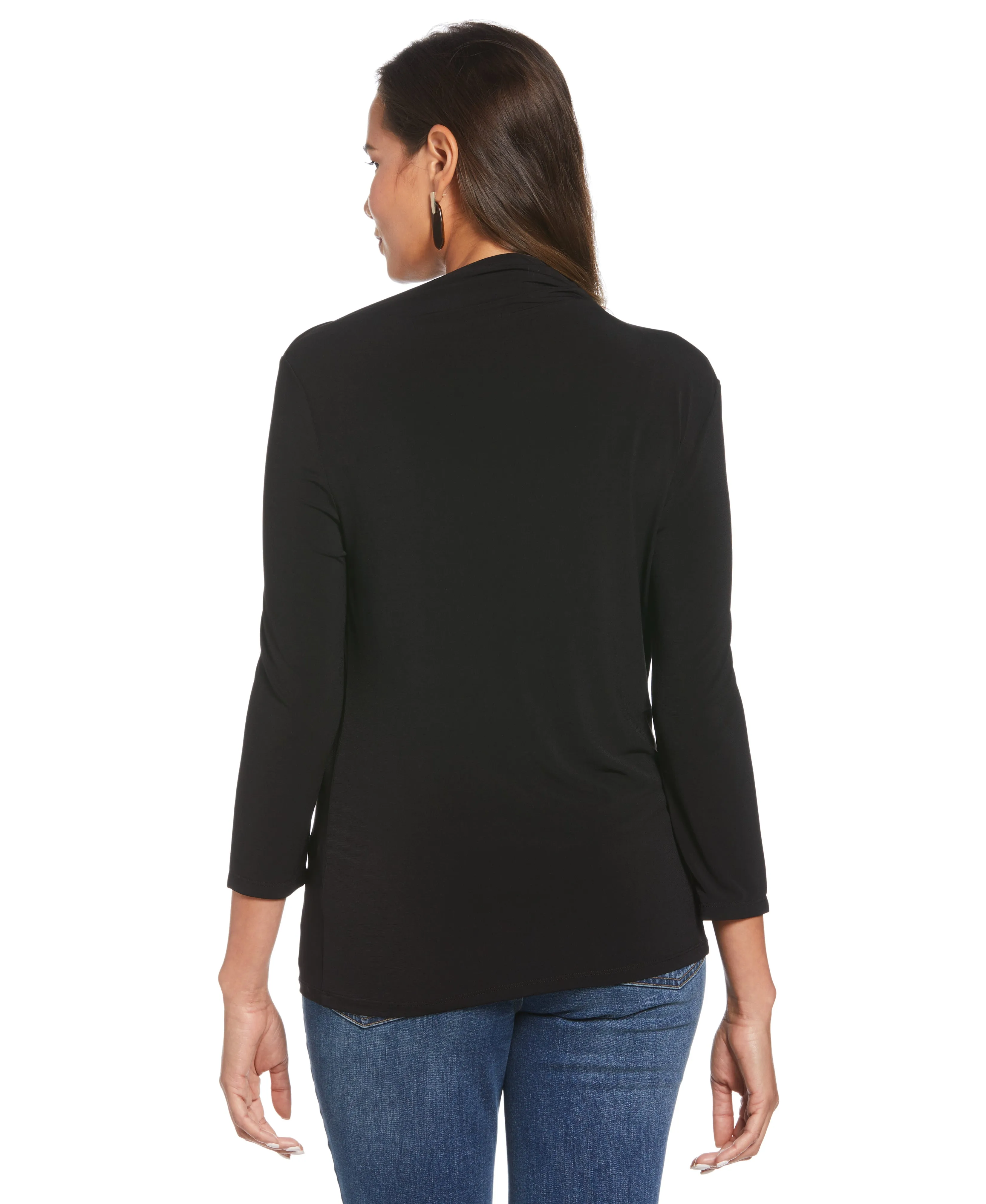 Plus Size Draped Knit Top