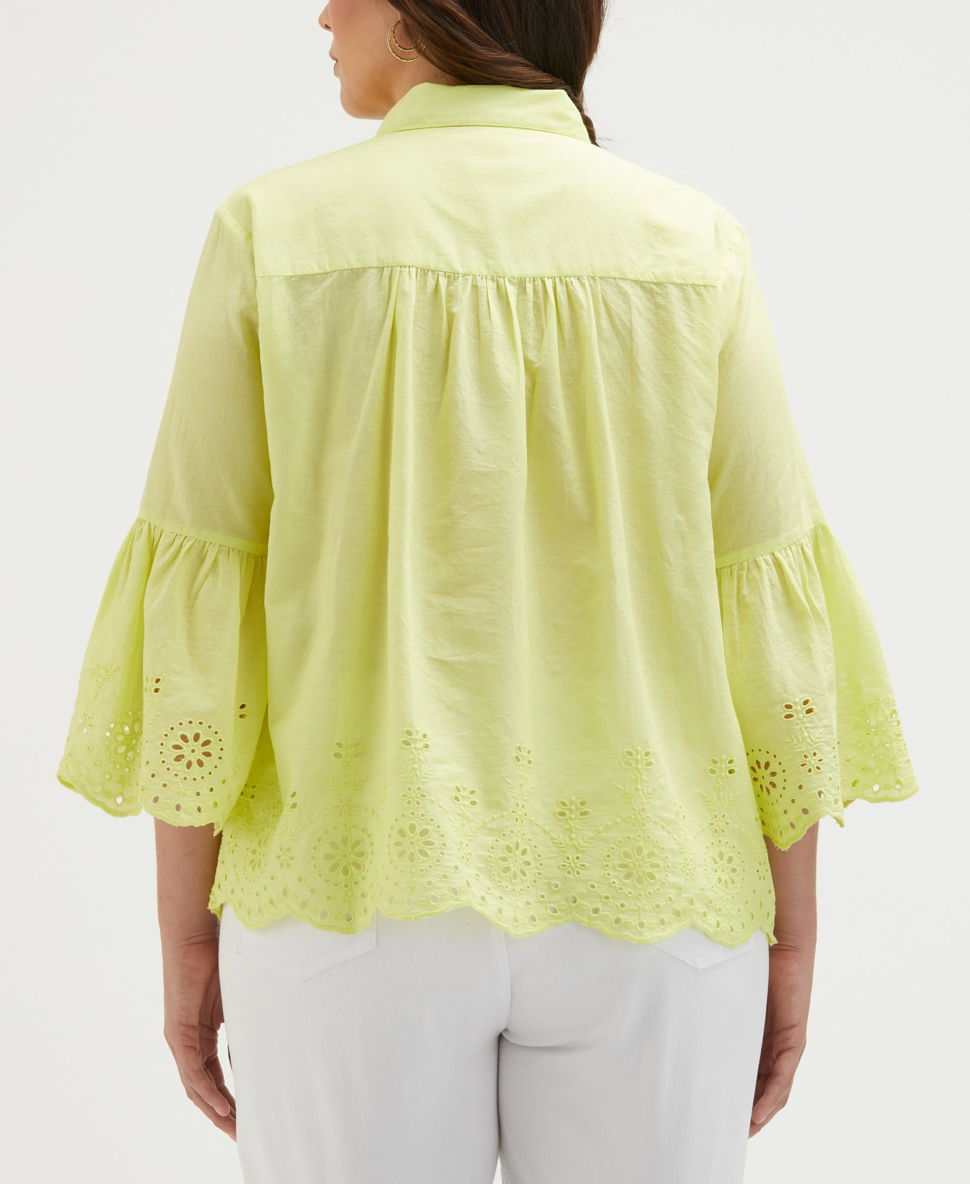 Plus Size Embroidered Blouse