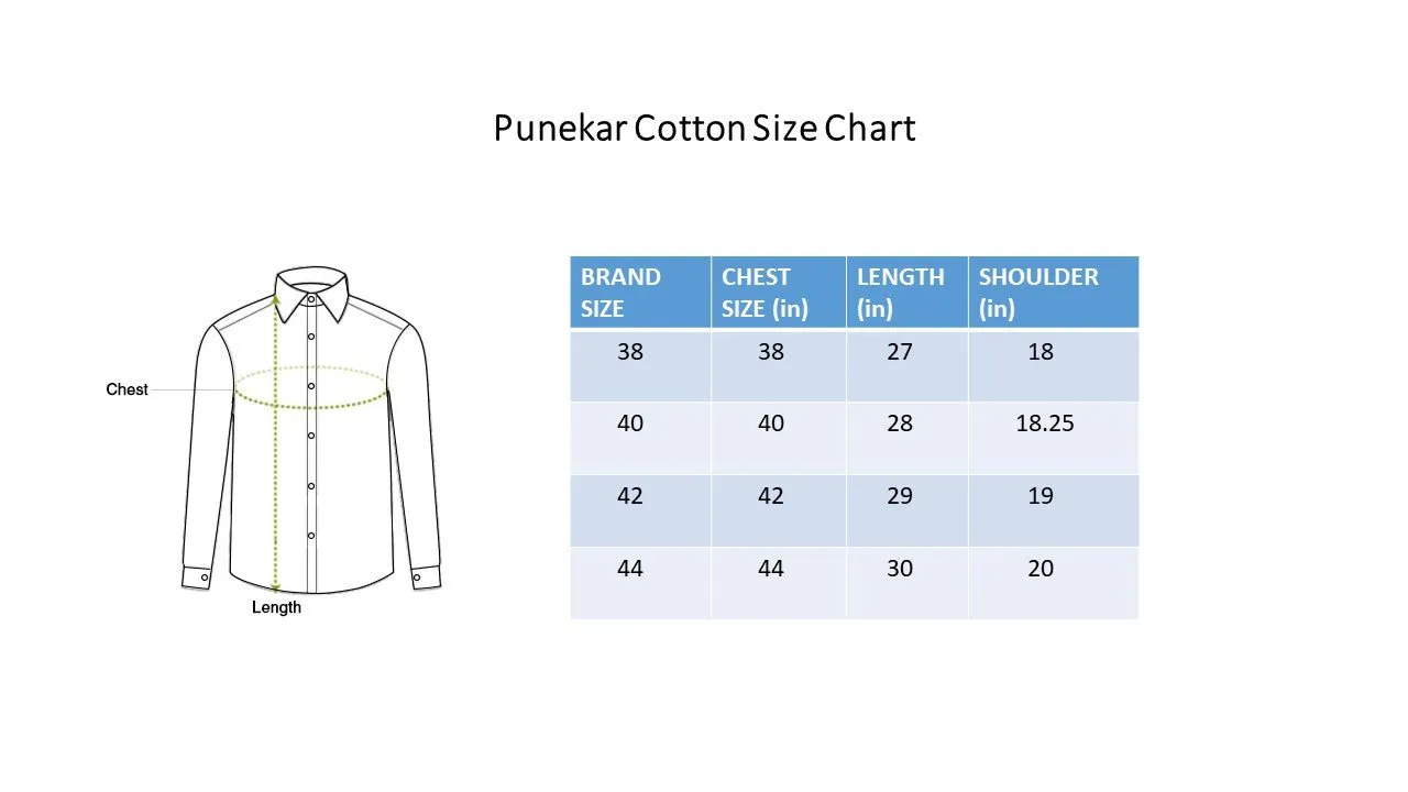 Punekar Cotton Maize Color Check Criss Cross Woven Cotton Shirt for Men's.