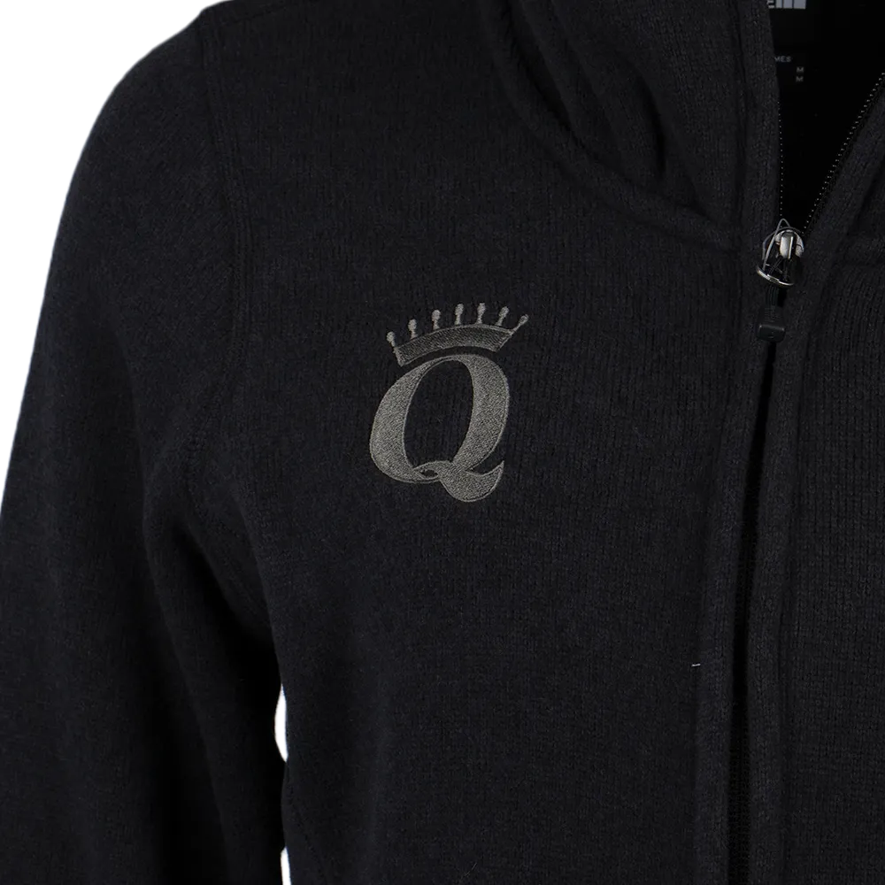 QFC-315 | Women's North Face Sweater Fleece Jacket- Black Heather