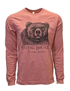 Resting Bear Face Long Sleeve Tee - Unisex