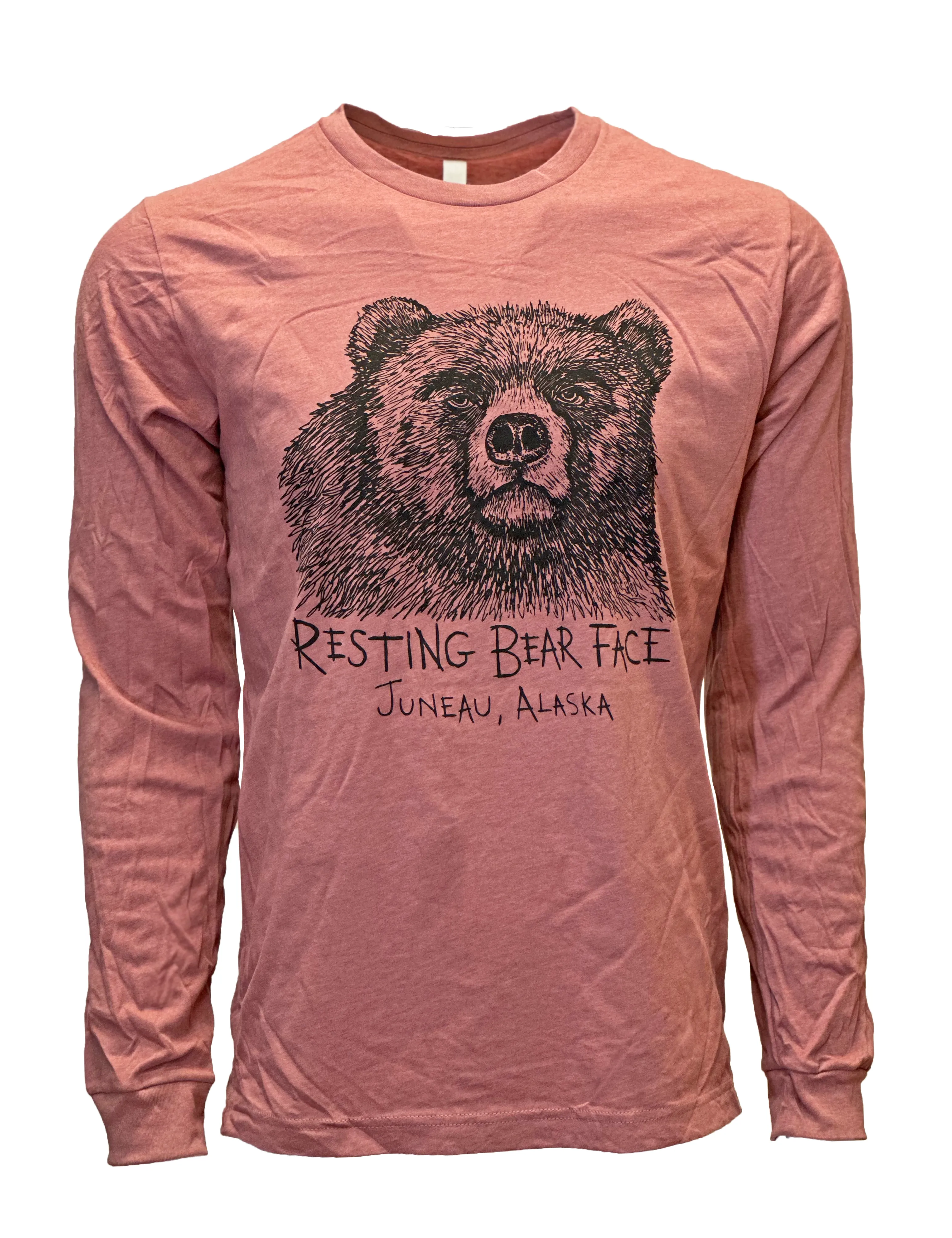 Resting Bear Face Long Sleeve Tee - Unisex