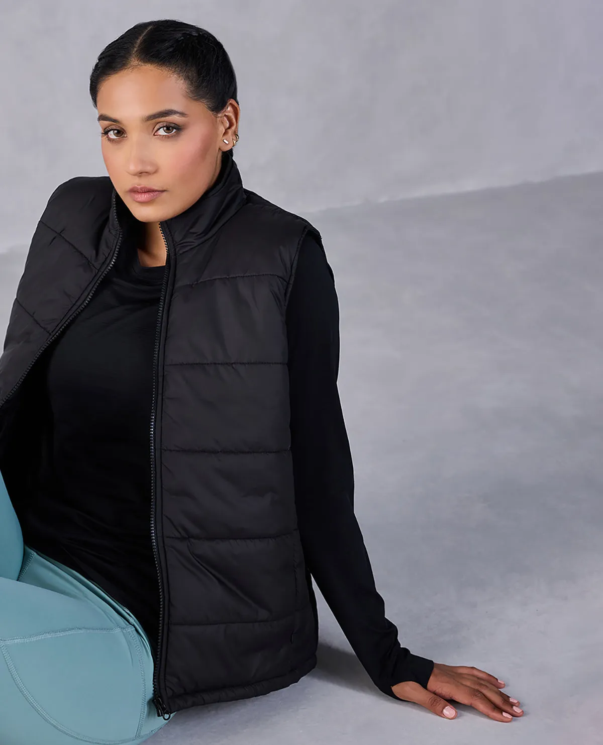 Sleeveless Puffer Jacket Black