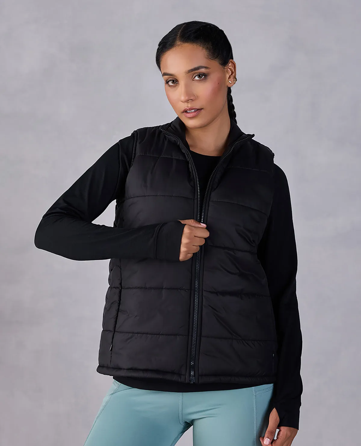 Sleeveless Puffer Jacket Black