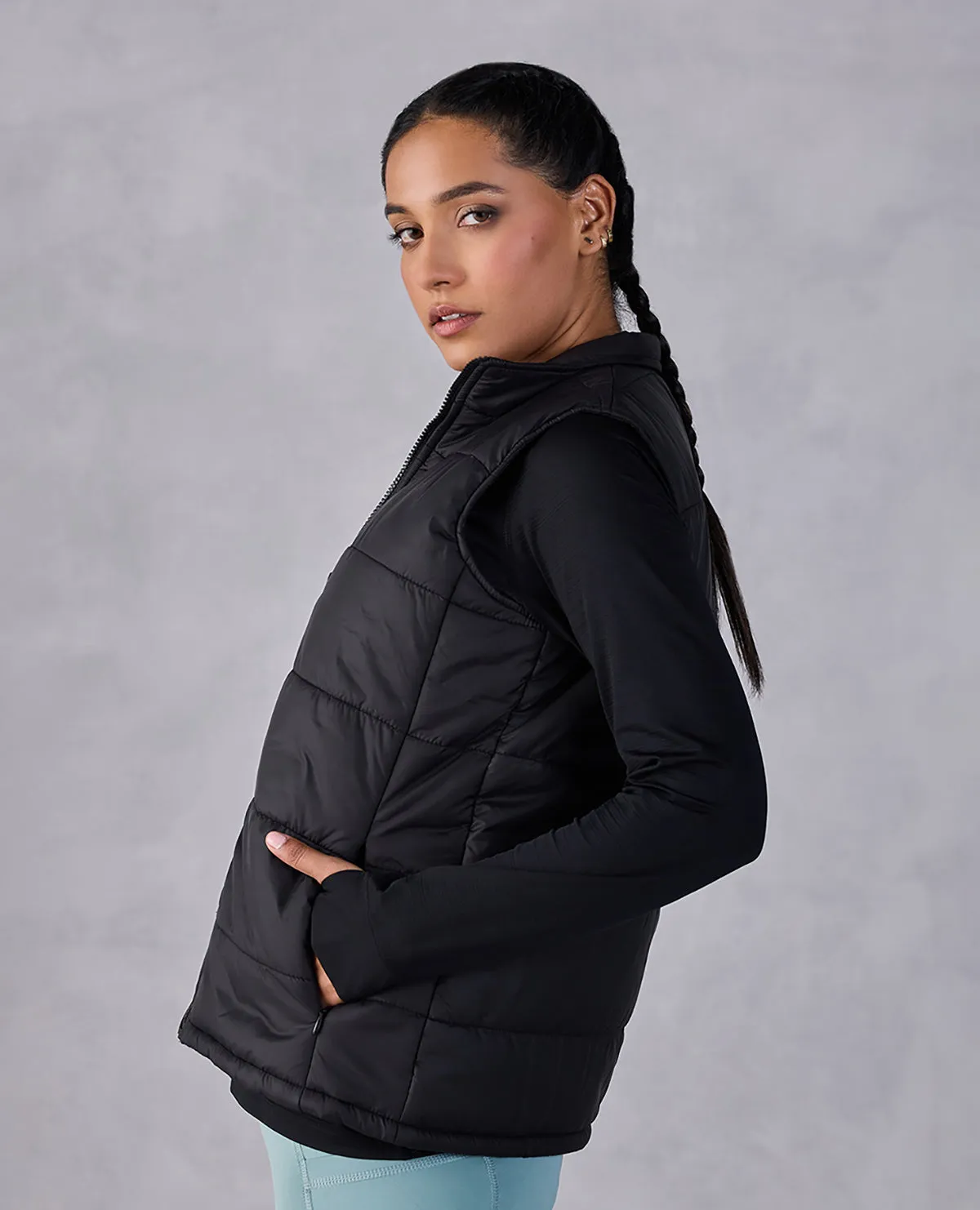 Sleeveless Puffer Jacket Black