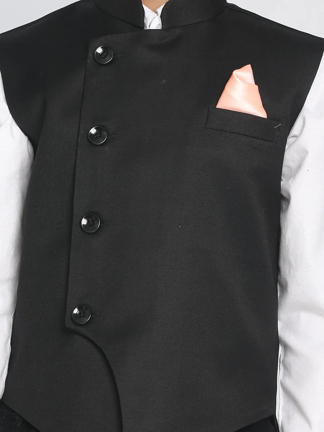 Vastramay Baap Beta Cotton Blend Black Jacket