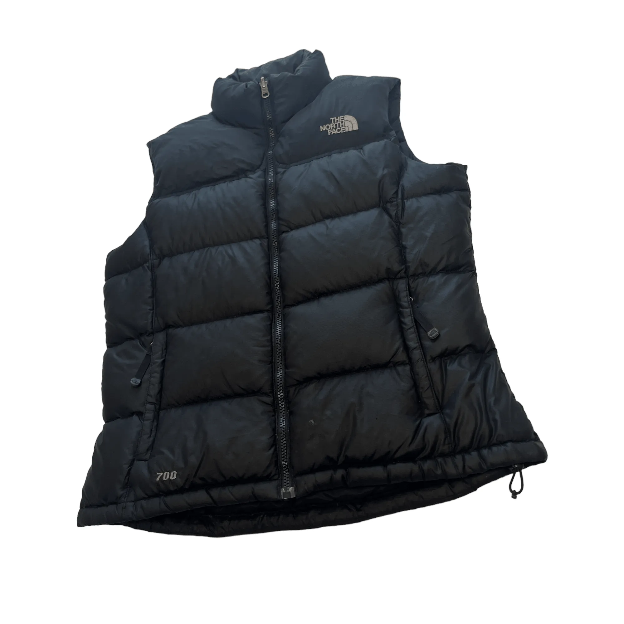 Vintage Black The North Face (TNF) Puffer Gilet - Small