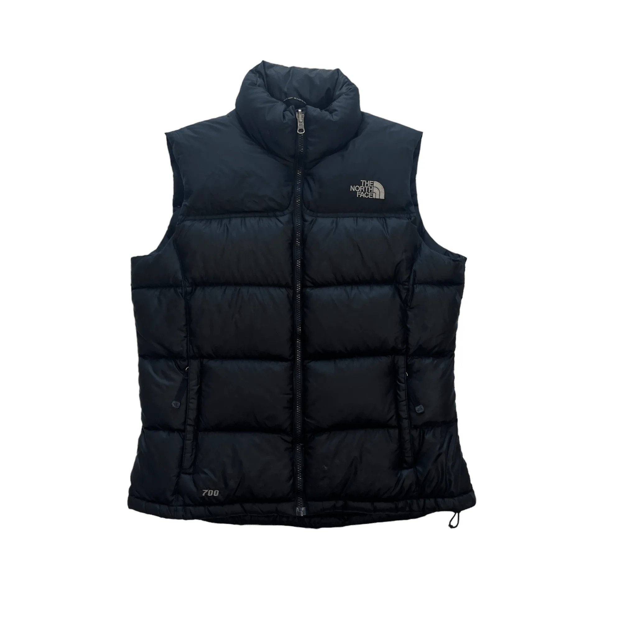 Vintage Black The North Face (TNF) Puffer Gilet - Small