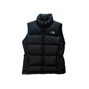 Vintage Black The North Face (TNF) Puffer Gilet - Small