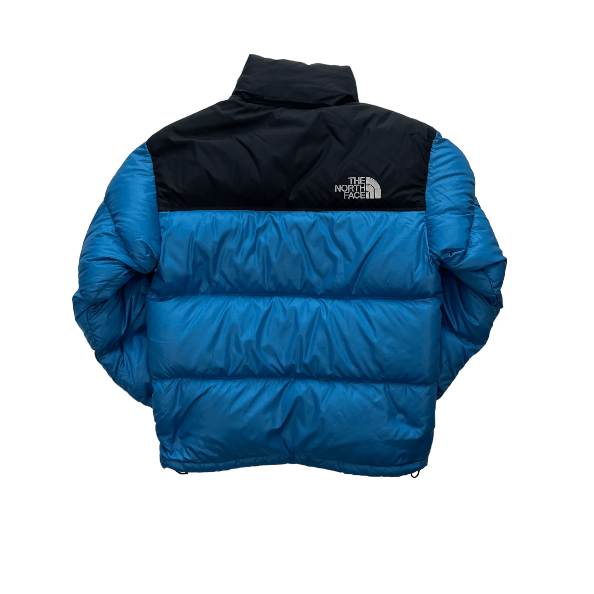 Vintage Blue   Black The North Face (TNF) Puffer Coat - Small