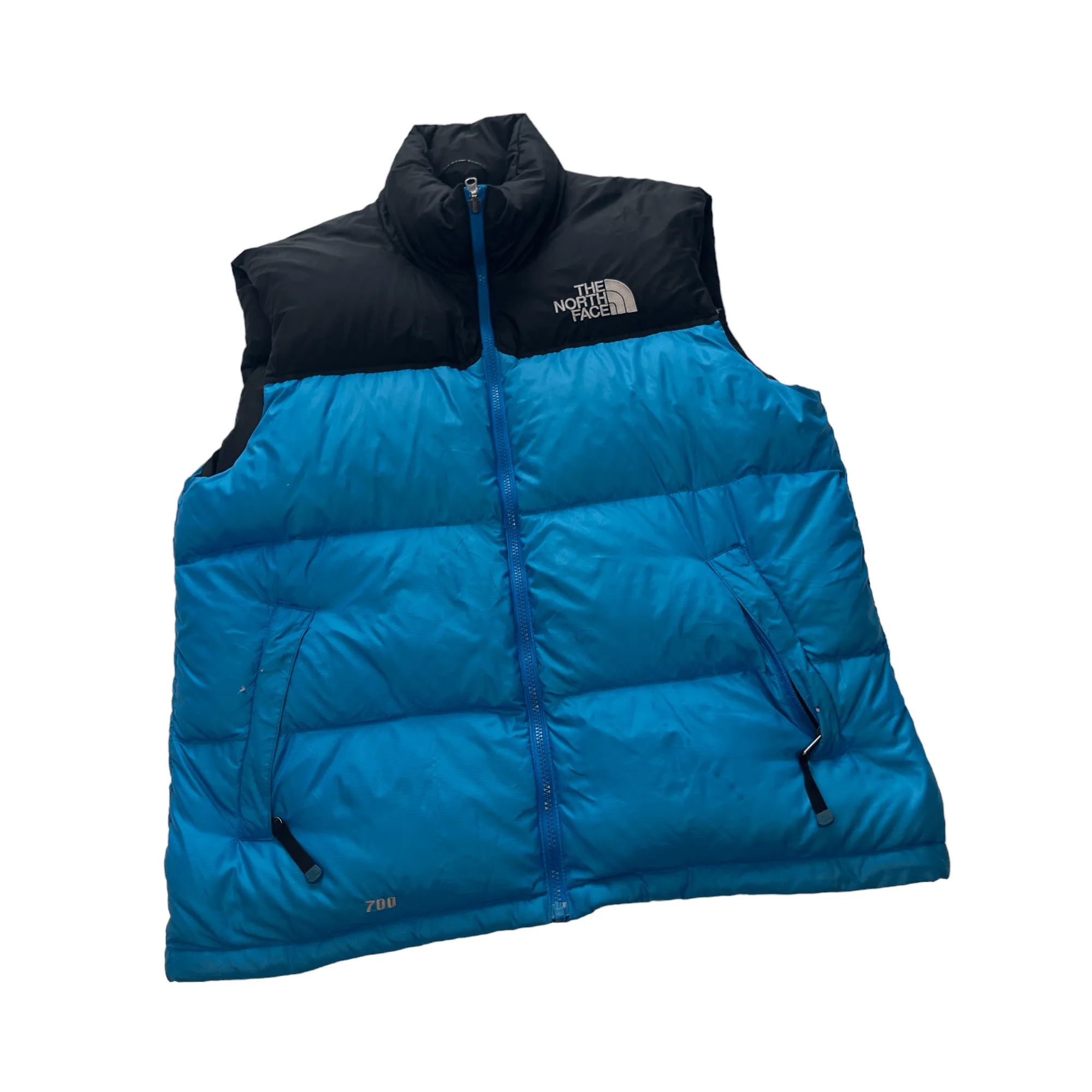 Vintage Blue   Black The North Face (TNF) Puffer Gilet - Extra Large