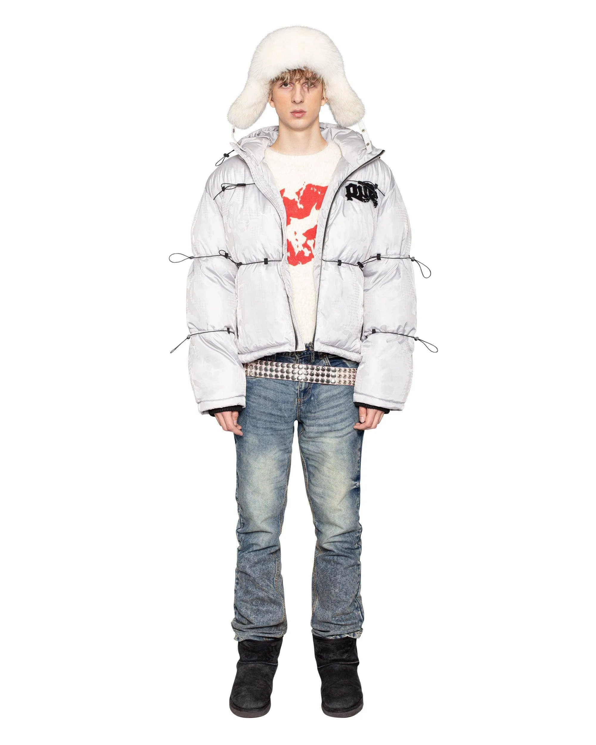 White Camo Puffer Jacket 2.0