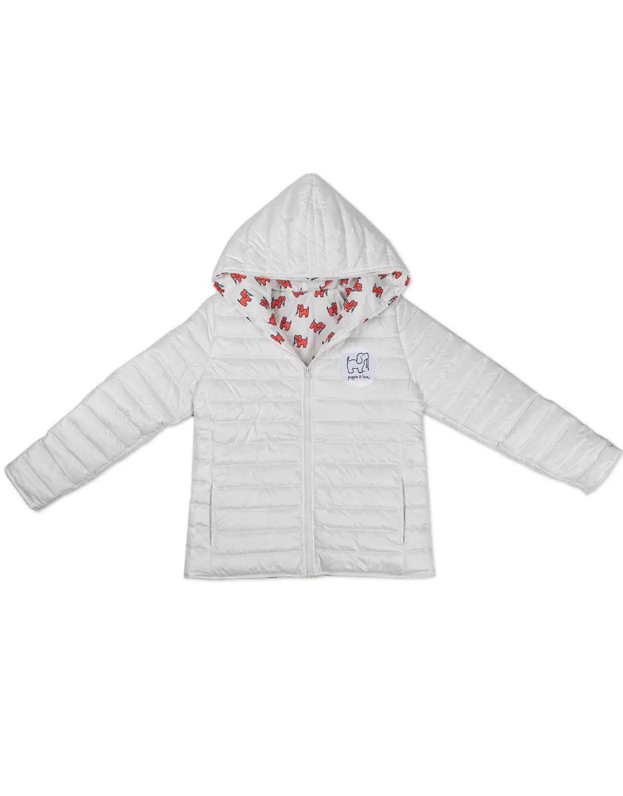 WHITE  PUFFER JACKET