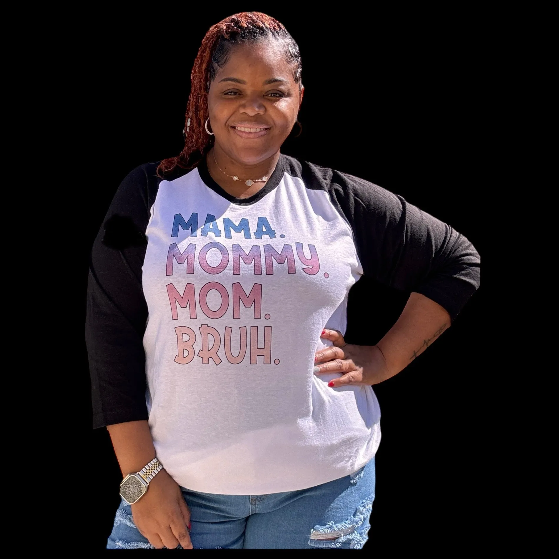 Women's Plus Size Baseball Mom or Bruh T-Shirt