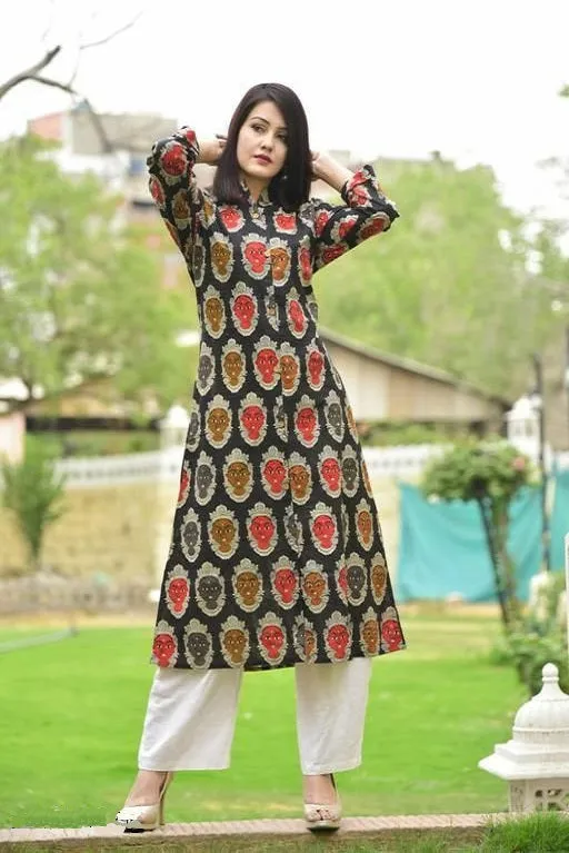 Women's Plus Size Printed Cotton Kurti