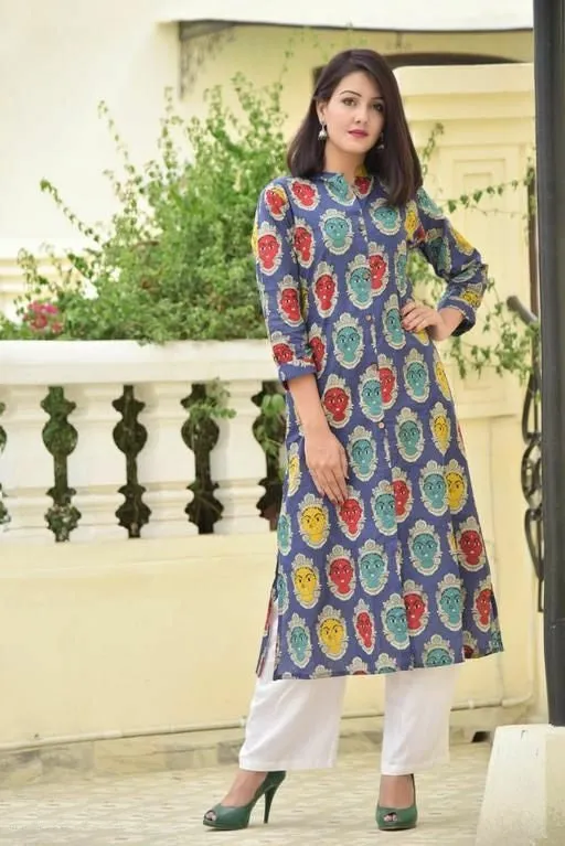 Women's Plus Size Printed Cotton Kurti