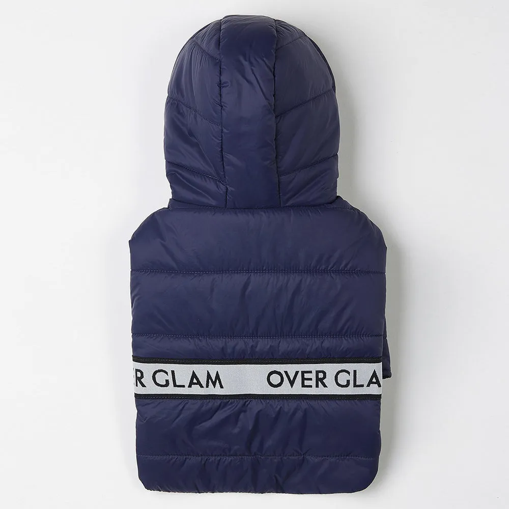 Zip Up Puffer Jacket (Navy)